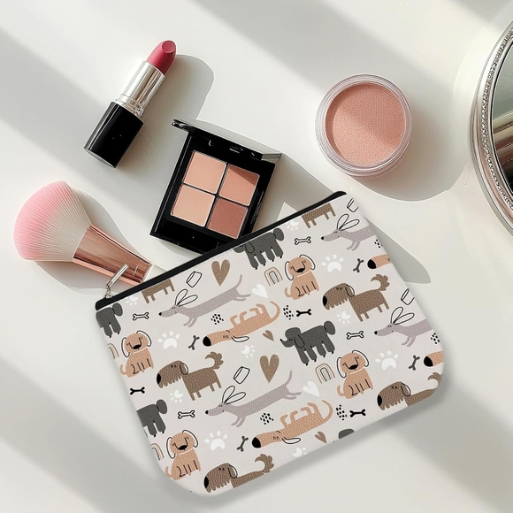 Makeup Pouch With A Dog Patterned - Picture 3 of 3
